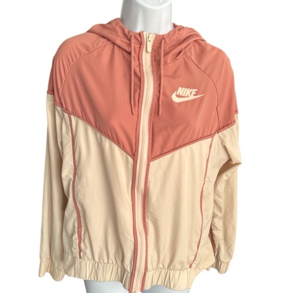 NIKE Women's Sportswear Windrunner Jacket Rust Pink Full‎ Zip Hoodie - Picture 1 of 8